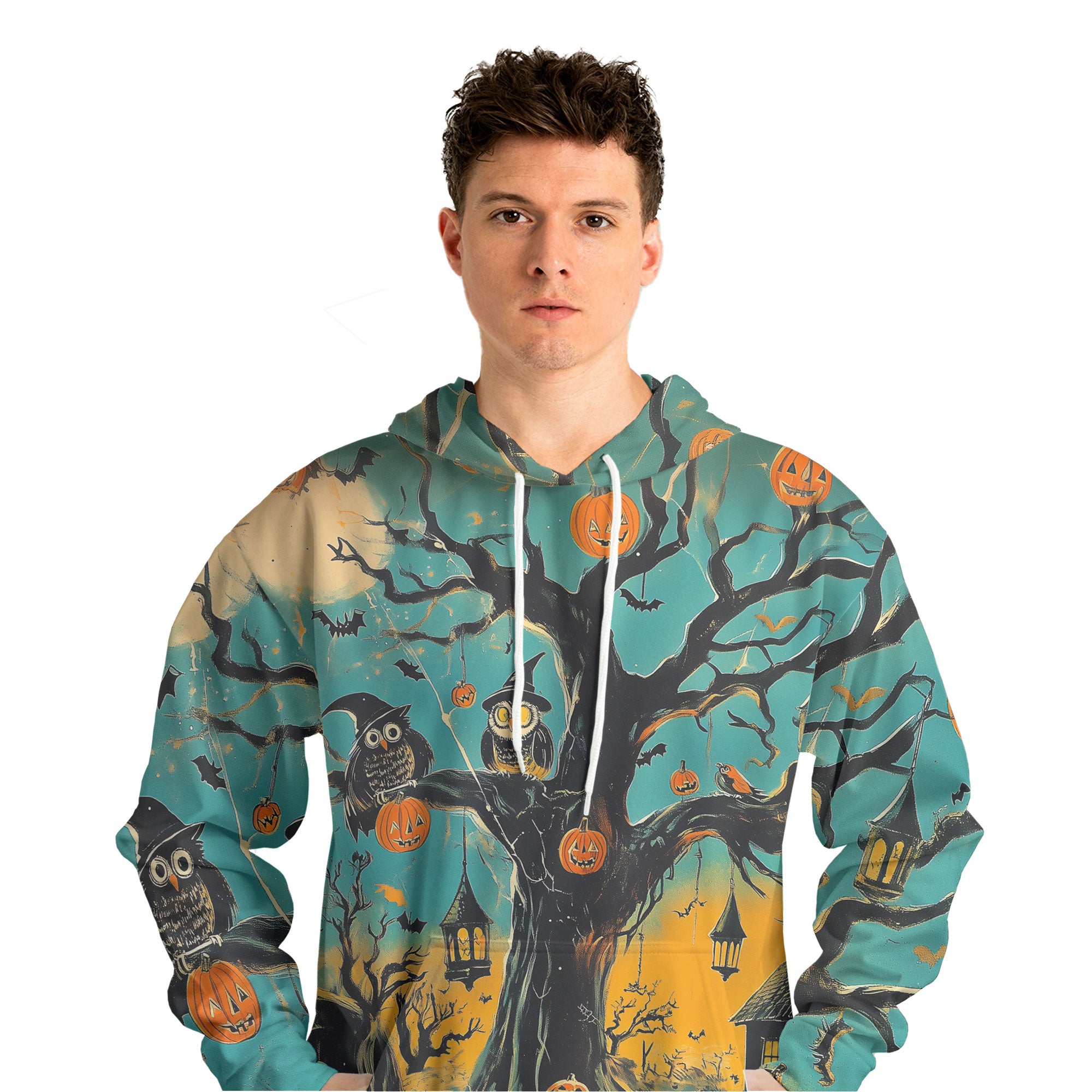 Spooky Ghost Pumpkins Halloween Hoodie - HYPERFAVOR