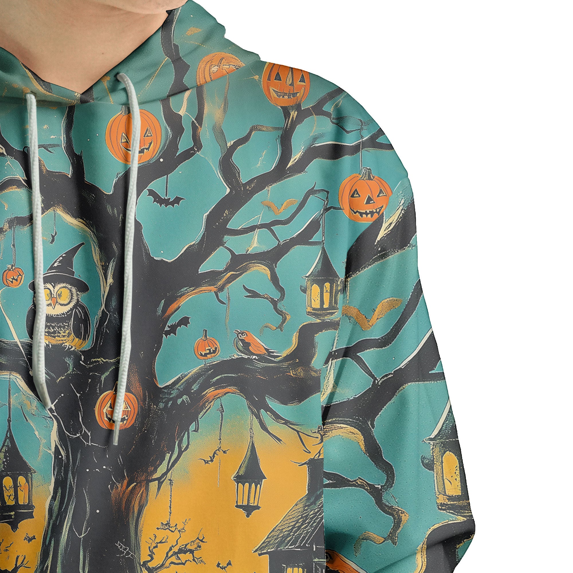 Spooky Ghost Pumpkins Halloween Hoodie - HYPERFAVOR