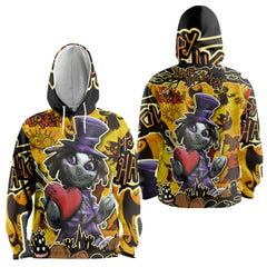 Spooky Halloween Illustration Doll Hoodie - HYPERFAVOR