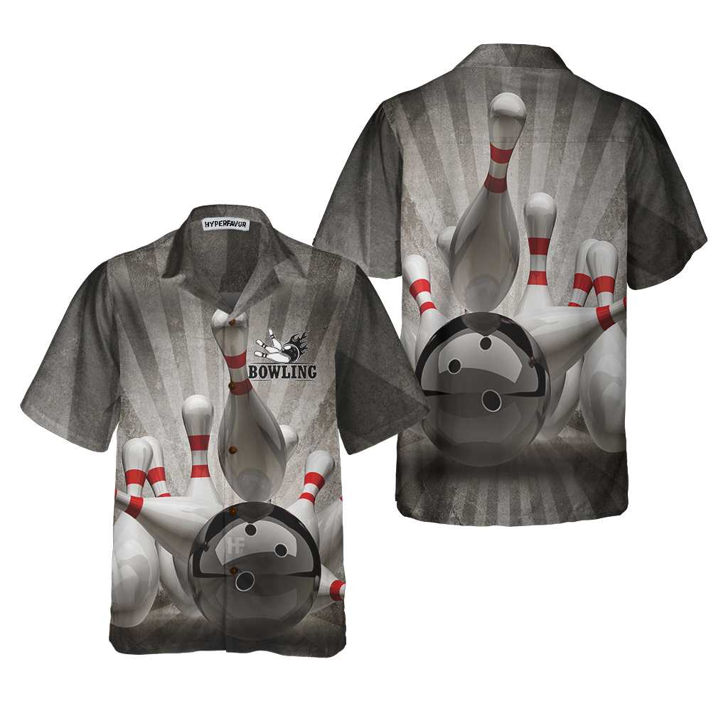 Strike Bowling Ball Lover Hawaiian Shirt, Unique Pins And Ball Bowling Shirt, Best Gift For Bowling Players