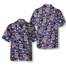 Sugar Skull Purple Hawaiian Shirt, Mexican Skull Shirt, Unique Day Of The Dead Gift