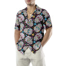 Sugar Skulls With Flowers Hawaiian Shirt, Colorful Floral Mexican Skull, Best Day Of The Dead Gift