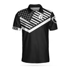 Take Me Out To The Ball Game Custom Polo Shirt, Personalized Black American Flag Baseball Shirt For Men
