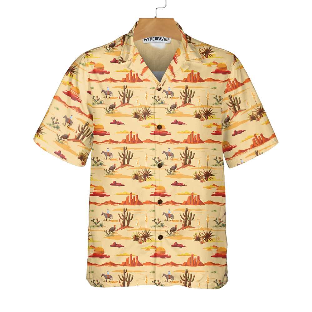 Texas Cowboy Cactus Texas Hawaiian Shirt, Vintage Texas Shirt For Texas Lovers