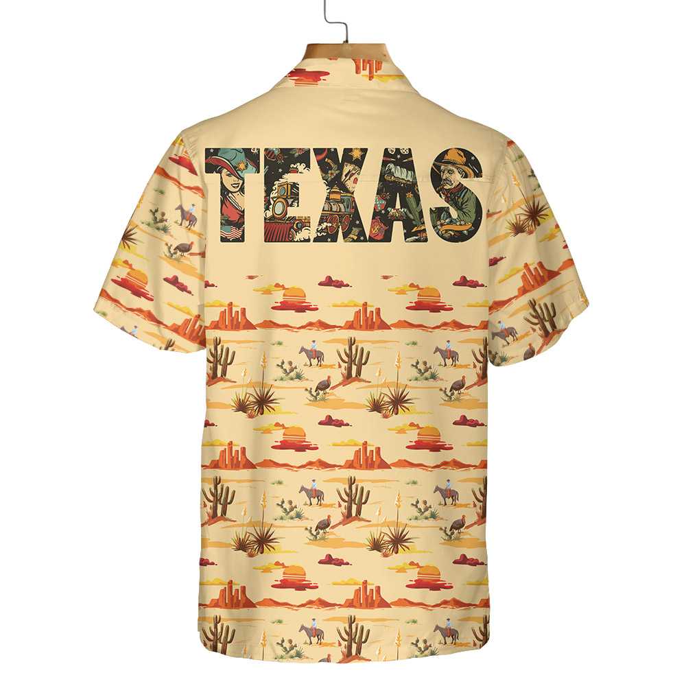 Texas Cowboy Cactus Texas Hawaiian Shirt, Vintage Texas Shirt For Texas Lovers