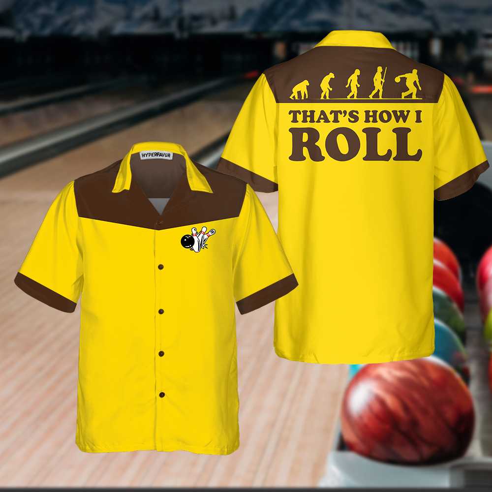 That's How I Roll Bowling Evolution Bowling Hawaiian Shirt, Best Bowling Gift For Bowling Lover