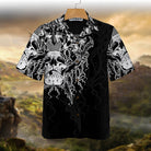 The Celtic Warrior Viking Hawaiian Shirt, Black And White Celtic Skull Viking Shirt