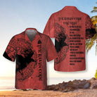 The Raven Code Hail Odin Hawaiian Shirt, Cool Red Viking Shirt For Men And Women
