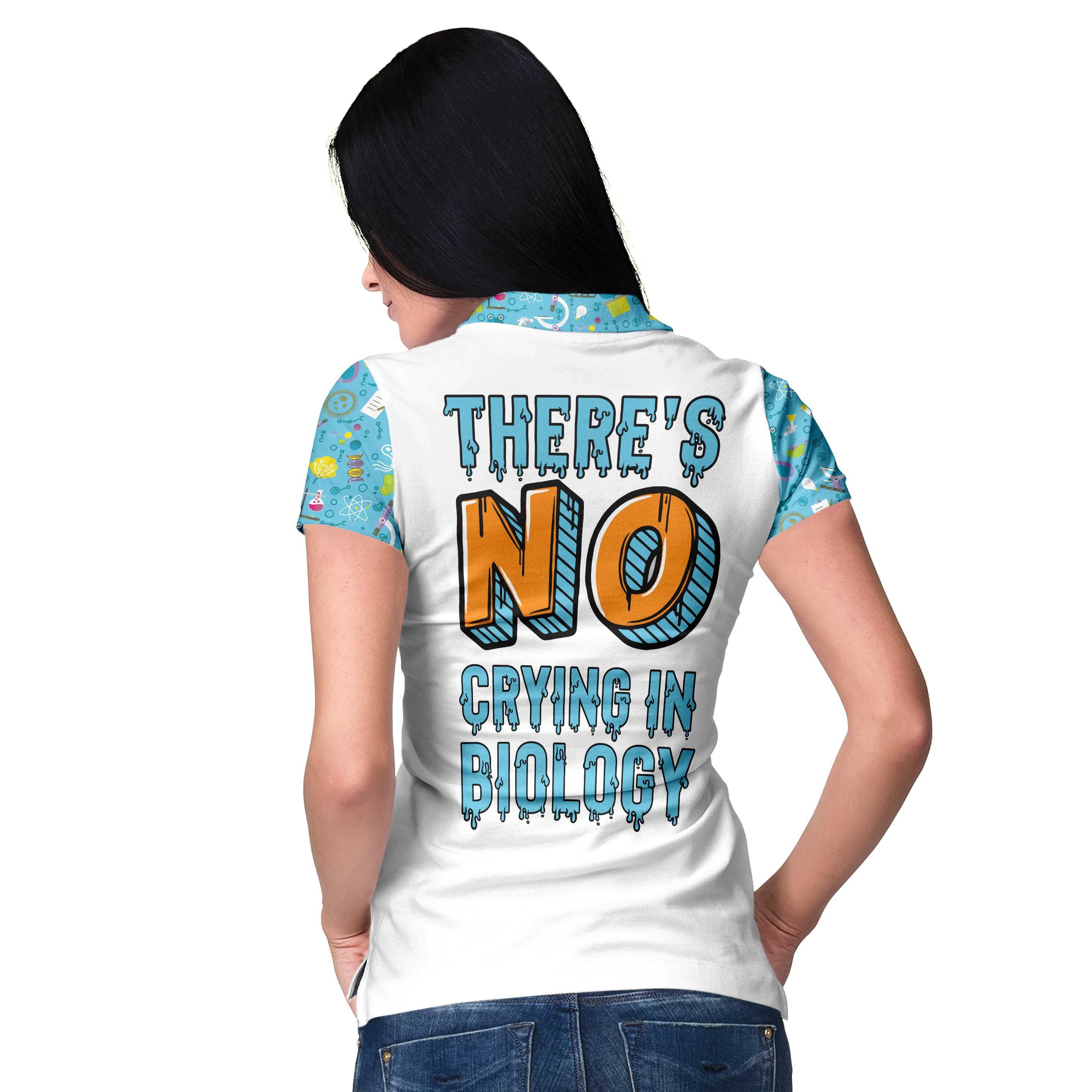 There's No Crying In Biology Custom Short Sleeve Women Polo