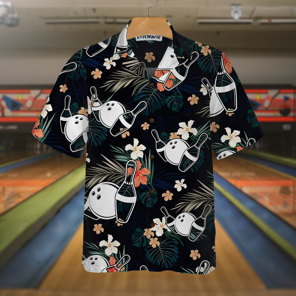 Tropical Bowling Hawaiian Shirt, Funny Bowling Shirt, Best Gift For Bowling Lovers