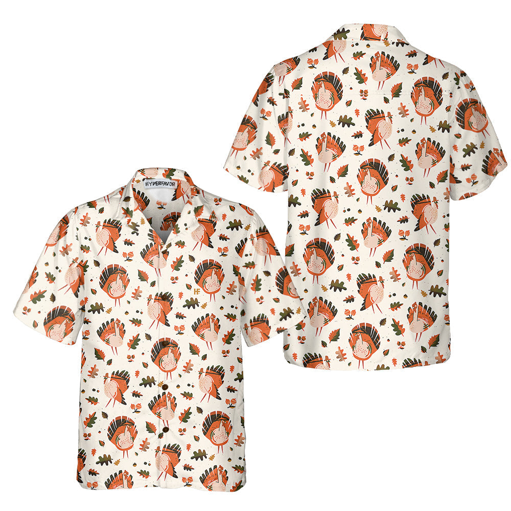 Turkey Thanksgiving Pattern Hawaiian Shirt, Funny Thanksgiving Shirt, Best Gift For Thanksgiving Day
