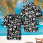 Unique Skull Day Of The Dead Hawaiian Shirt, Black And White Mexican Skull Shirt, Best Day Of The Dead Gift