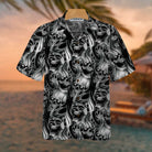 Unique Skull Day Of The Dead Hawaiian Shirt, Black And White Mexican Skull Shirt, Best Day Of The Dead Gift