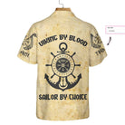 Viking By Blood Sailor by Choice Valhallla Awaits Custom Hawaiian Shirt, Vintage Sailing Viking Shirt