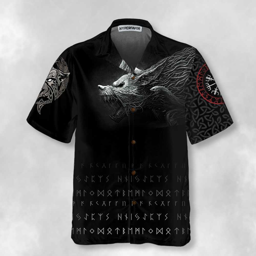 Viking Fenrir Wolf Hawaiian Shirt