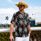 Viking Head Hawaiian Shirt, Seamless Pattern God Odin Viking Shirt