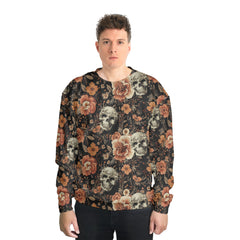 Vintage Flower Skull Pattern For Men, For Woman Sweatshirt