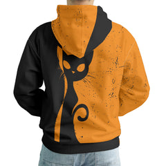 Vintage Single Silhouette Cat For Men, For Woman Hoodie - HYPERFAVOR