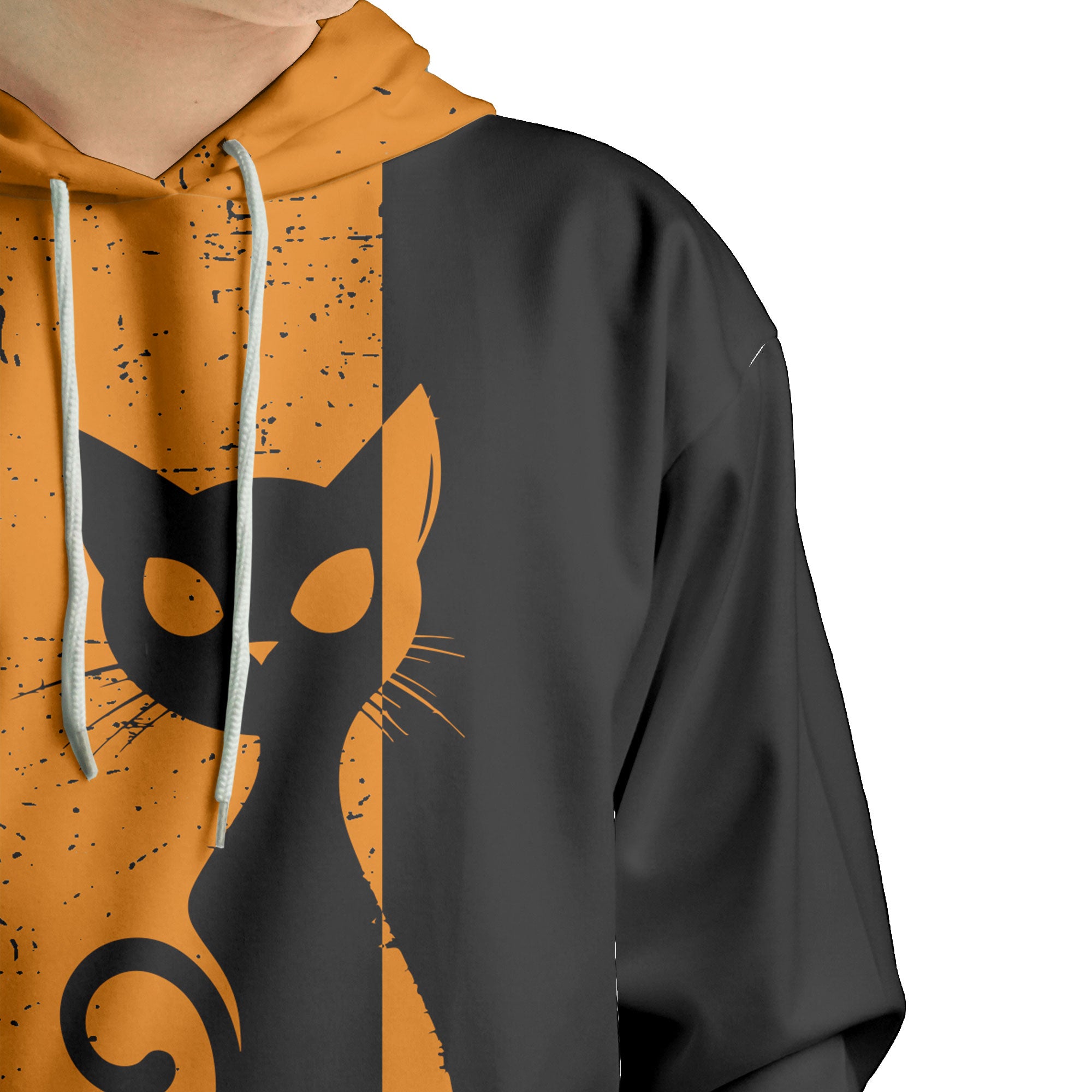 Vintage Single Silhouette Cat For Men, For Woman Hoodie - HYPERFAVOR