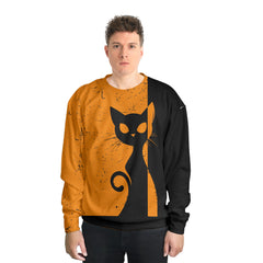 Vintage Single Silhouette Cat For Men, For Woman Sweatshirt - HYPERFAVOR