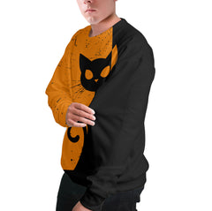 Vintage Single Silhouette Cat For Men, For Woman Sweatshirt - HYPERFAVOR