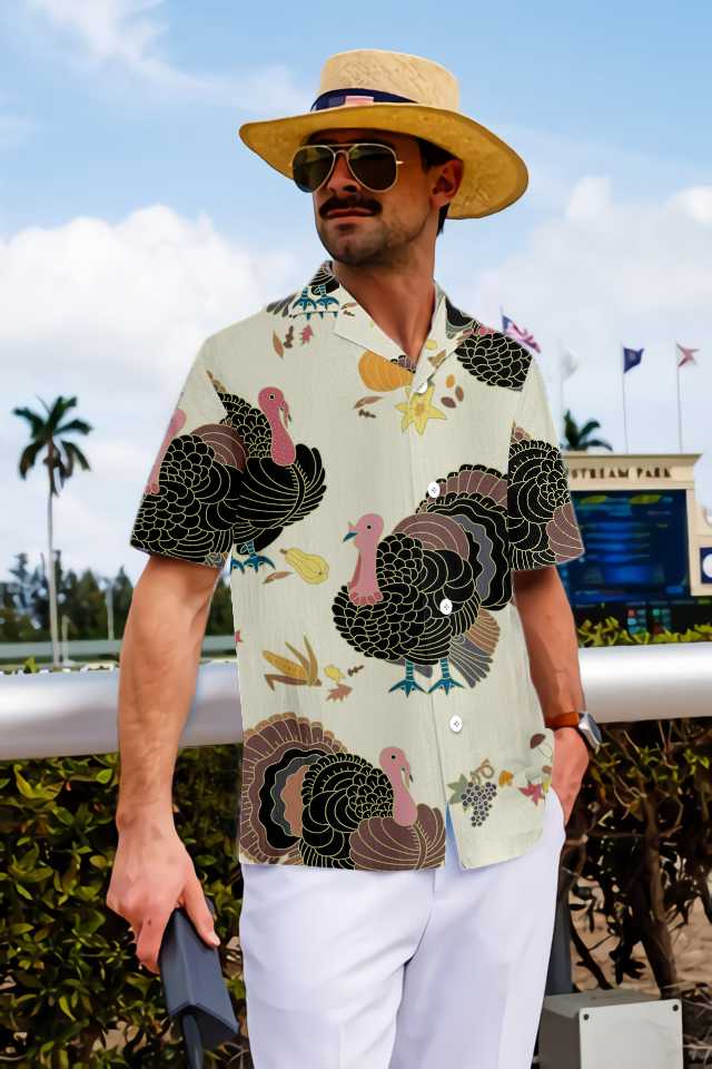 Vintage Turkey Thanksgiving Hawaiian Shirt, Thanksgiving Gobble Shirt, Best Gift For Thanksgiving