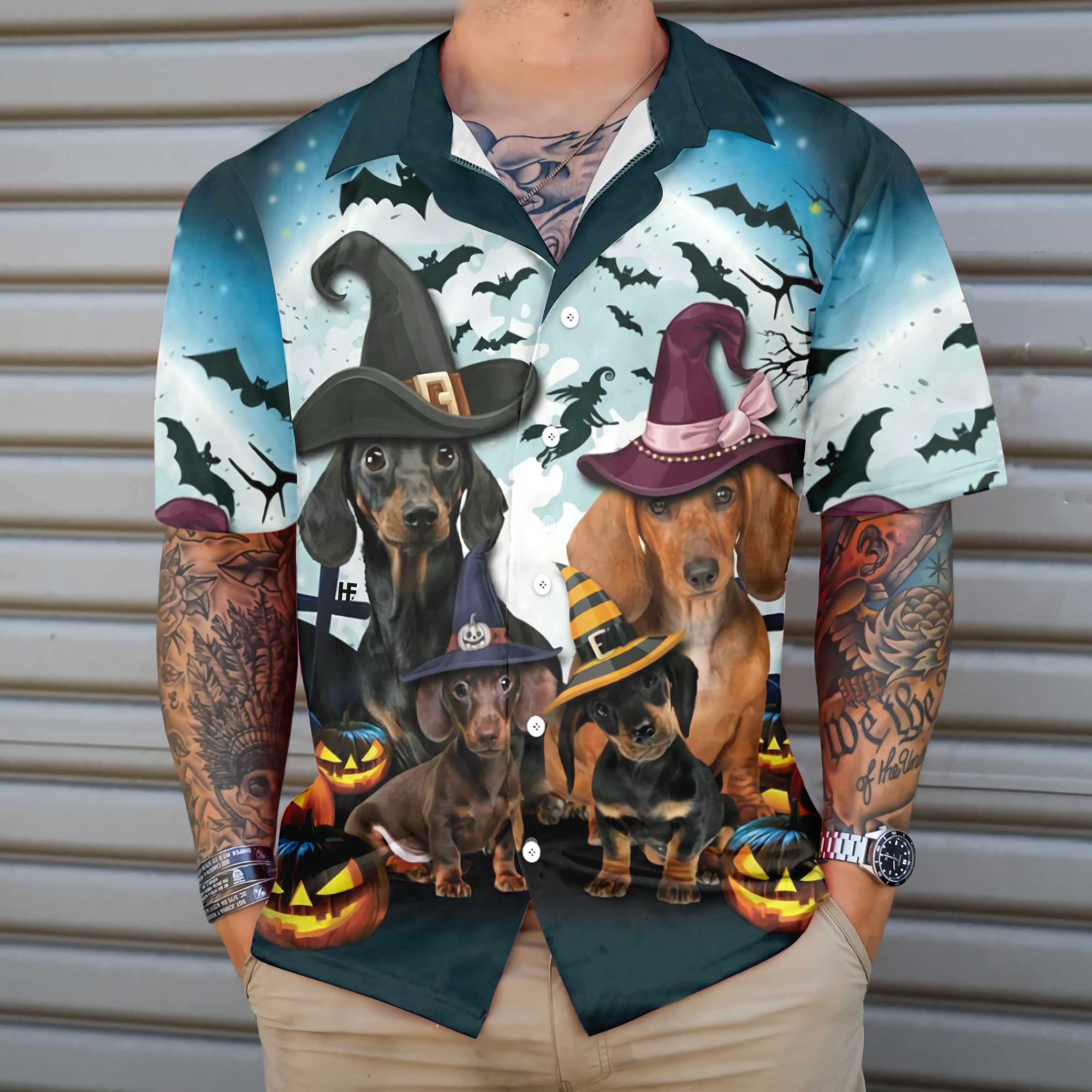 We Are Ready To Go Trick Or Treat Dog Halloween Hawaiian Shirt, Funny Halloween Shirt For Men & Women