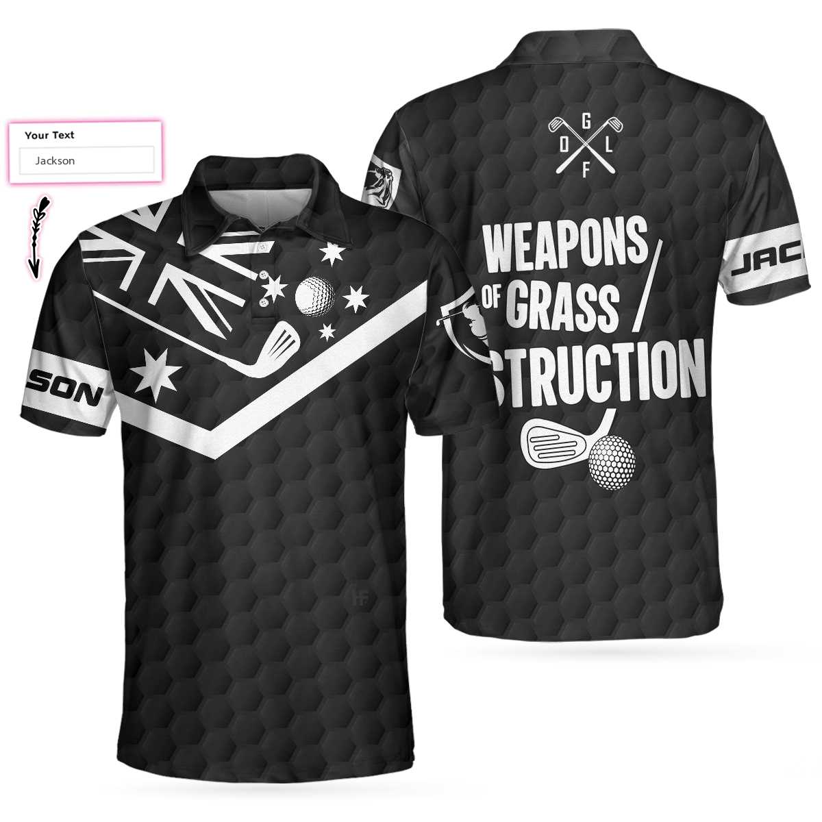 Weapons Of Grass Destruction Custom Polo Shirt, Personalized Black British Flag Polo Shirt, Best Tennis Shirt For Men