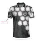 Your Hole Is My Goal Golf Ball Custom Polo Shirt, Personalized Golf Ball Shirt For Men, Black And White Golf Shirt