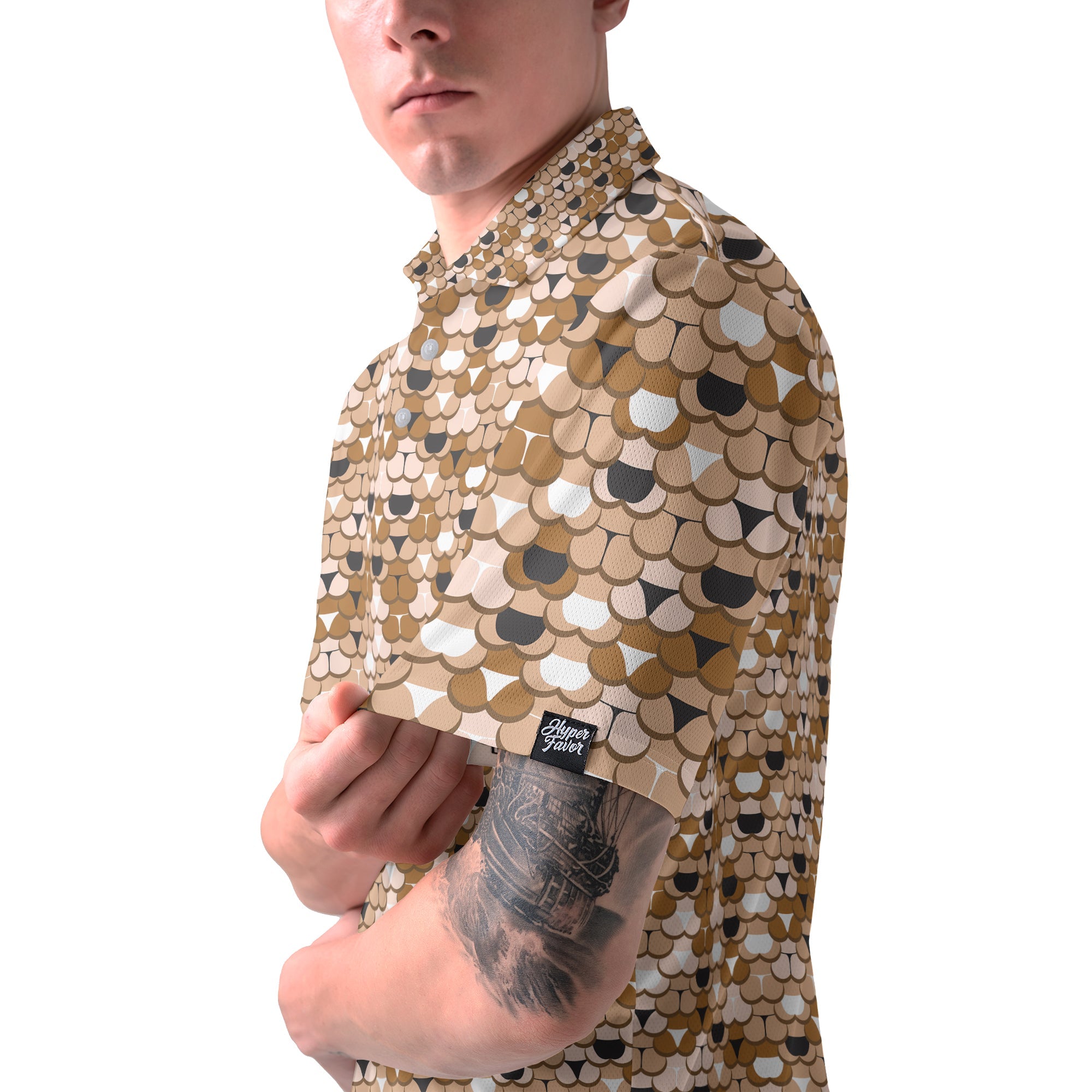 Abstract Butt Panties Seamless Pattern Polo Shirt for Men