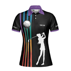 Custom Women's Golf Polo Shirt Swing Swear Repeat Funny Golf Shirt