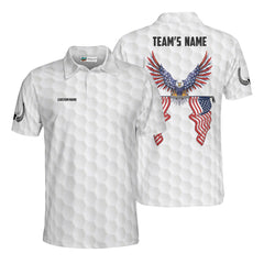 Golf Team Spirit Polo Shirt Custom Patriotic Golf Shirt for Teams