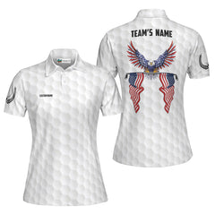 Golf Team Spirit Polo Shirt Custom Patriotic Golf Shirt for Women