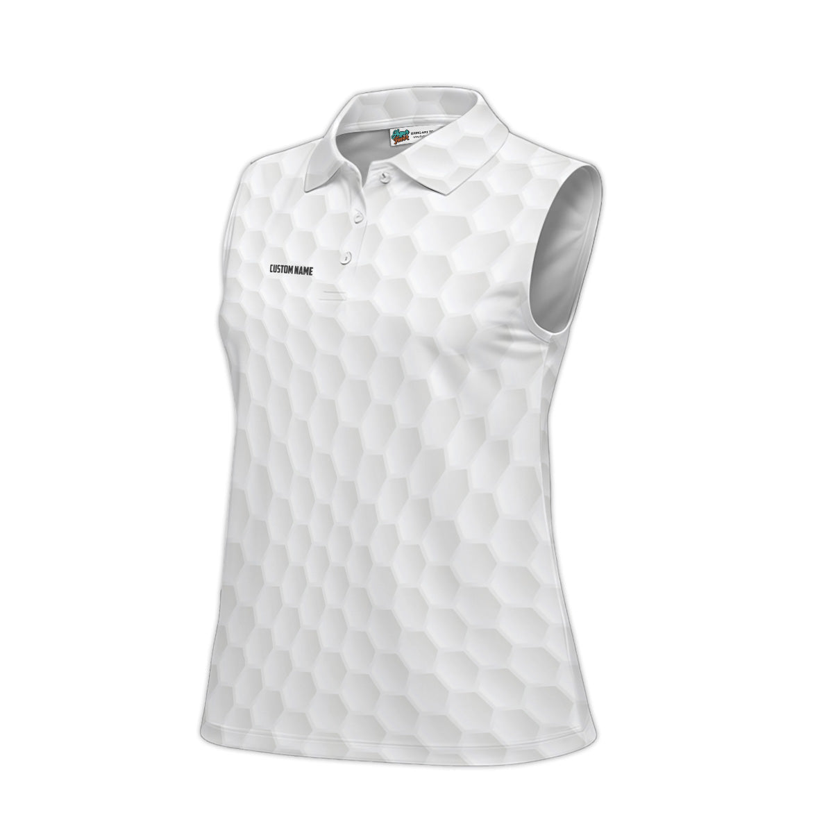 Golf Team Spirit Sleeveless Polo Shirt Custom Patriotic Golf Shirt for Women