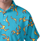 Golf Wang Inspired Flame Polo Shirt for Men, Stylish Streetwear Golf Polo