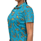 Golf Wang Inspired Flame Polo Shirt for Women, Stylish Streetwear Golf Polo