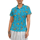 Golf Wang Inspired Flame Polo Shirt for Women, Stylish Streetwear Golf Polo