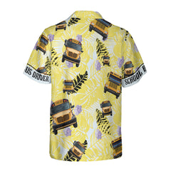 HYPERFAVOR Yellow Tropical School Bus Hawaiian Shirt