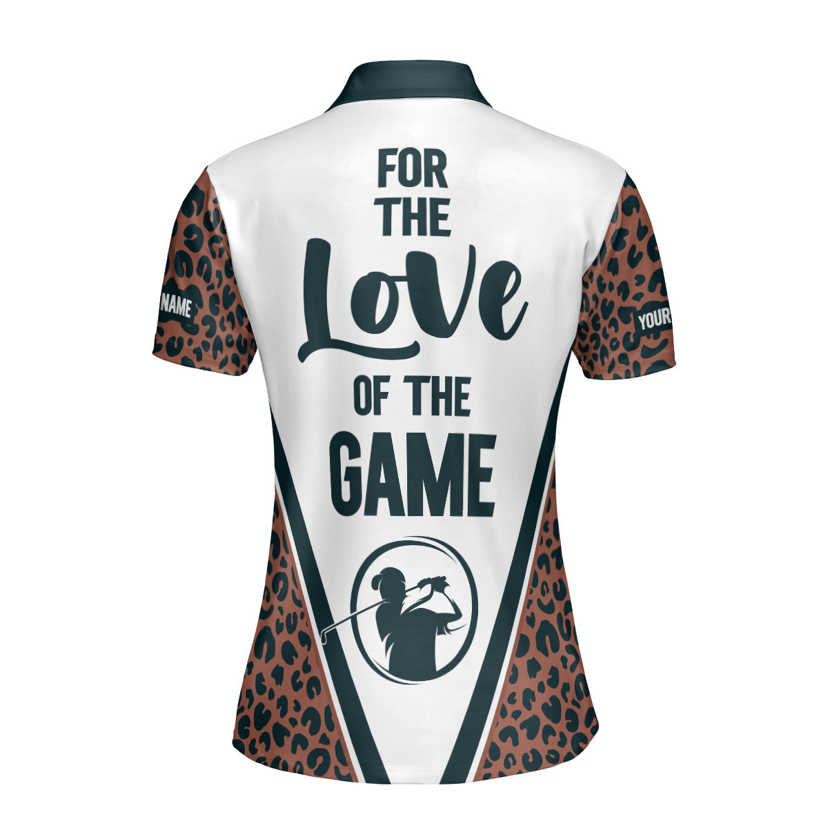 Leopard Print Golf Polo Shirt Custom Women's Golf Shirt for the Love of the Game