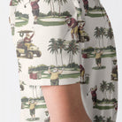 Men's Ivory Tropical Santa Golfing Polo Shirts