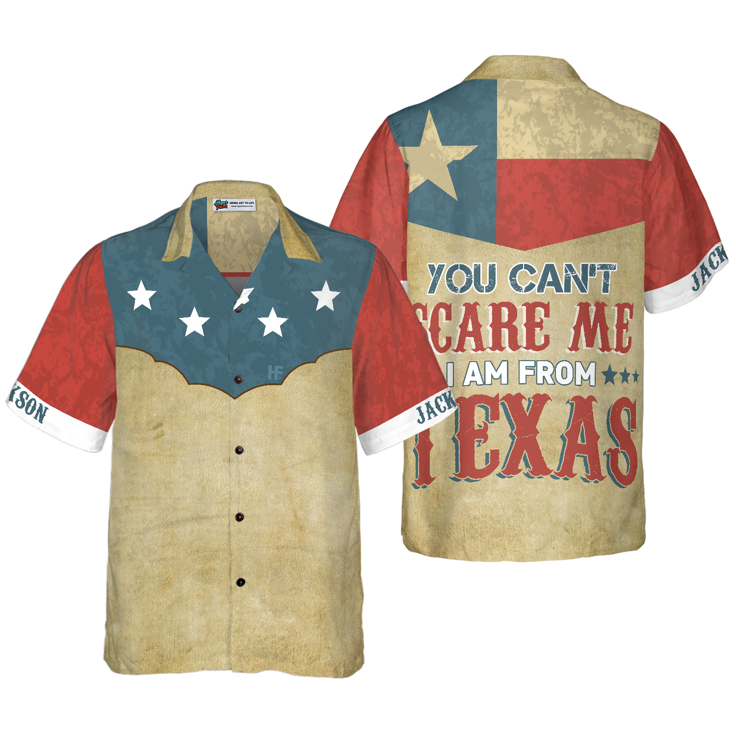 You Can't Scare Me I Am From Texas Custom Hawaiian Shirt, Unique Texas Shirt For Texas Lovers