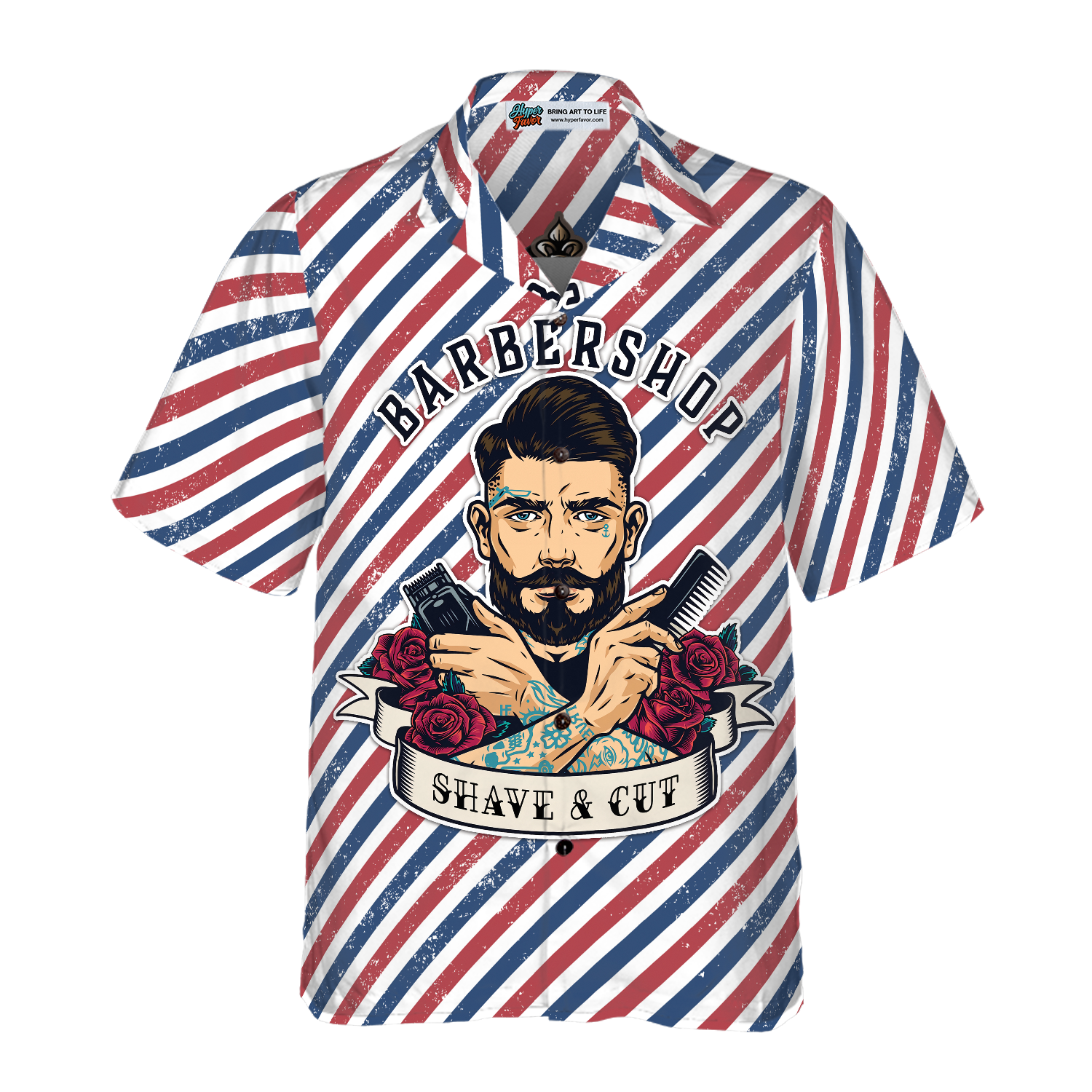 Barbershop Shave & Cut Hawaiian Shirt