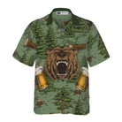 Camping Angry Bear Drink Beer Hawaiian Shirt