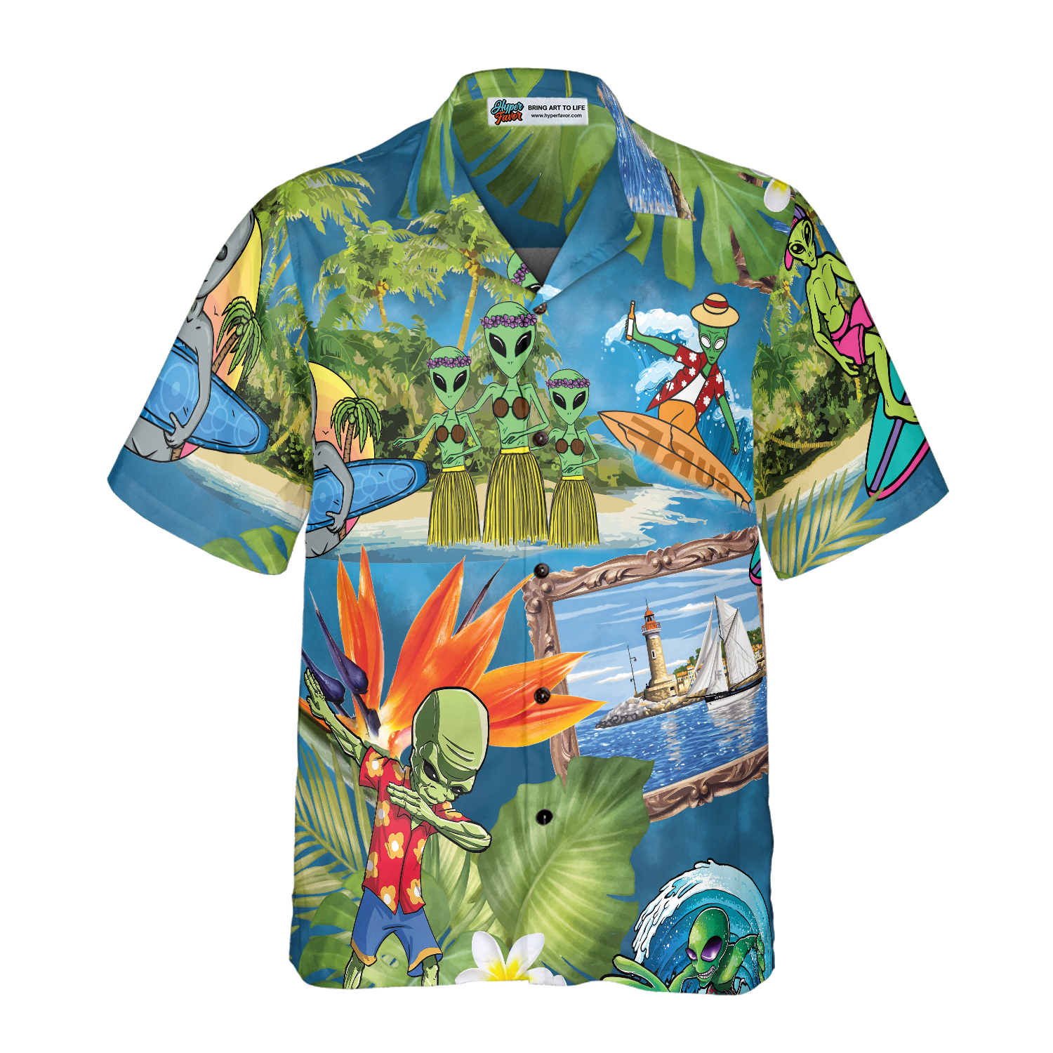 Alien Tropical Summer Hawaiian Shirt