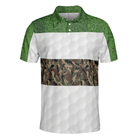 Golf In Green And Camouflage Pattern Golf Polo Shirt, Cool Golf Shirt For Men, Best Gift For Golfers