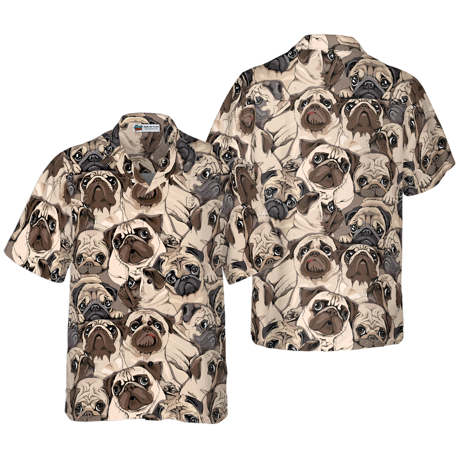 Pug Is My Life Shirt For Men Hawaiian Shirt