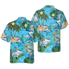 Sharks On The Beach Hawaiian Shirt