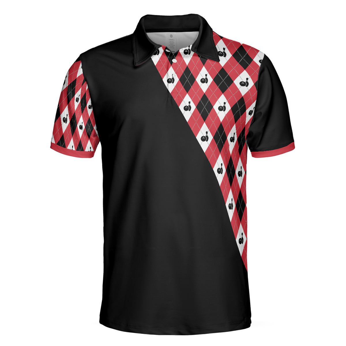 They See Me Bowlin' They Hatin' Polo Shirt, Bowling Plaid Pattern Shirt, Funny Polo Shirt With Sayings