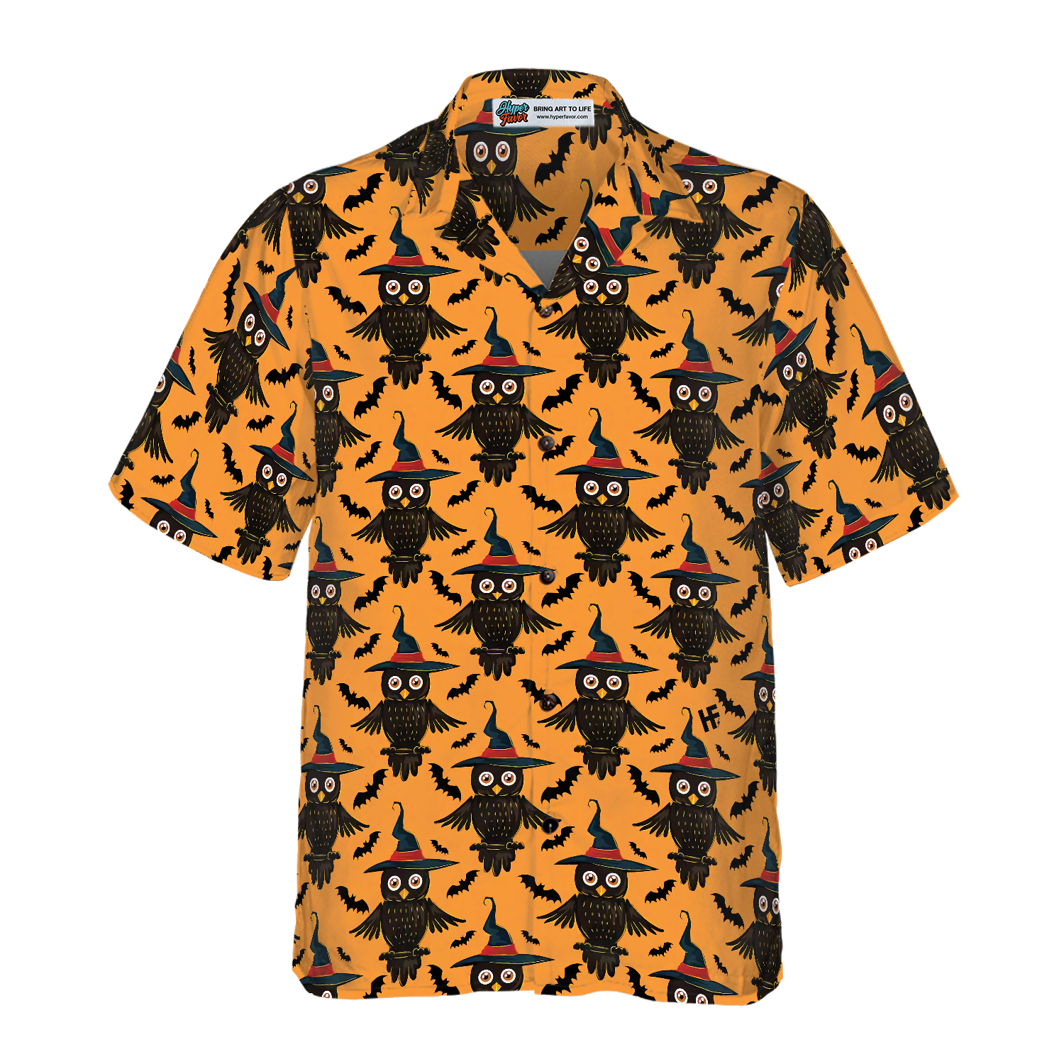Owl Halloween Pattern Shirt For Men Hawaiian Shirt