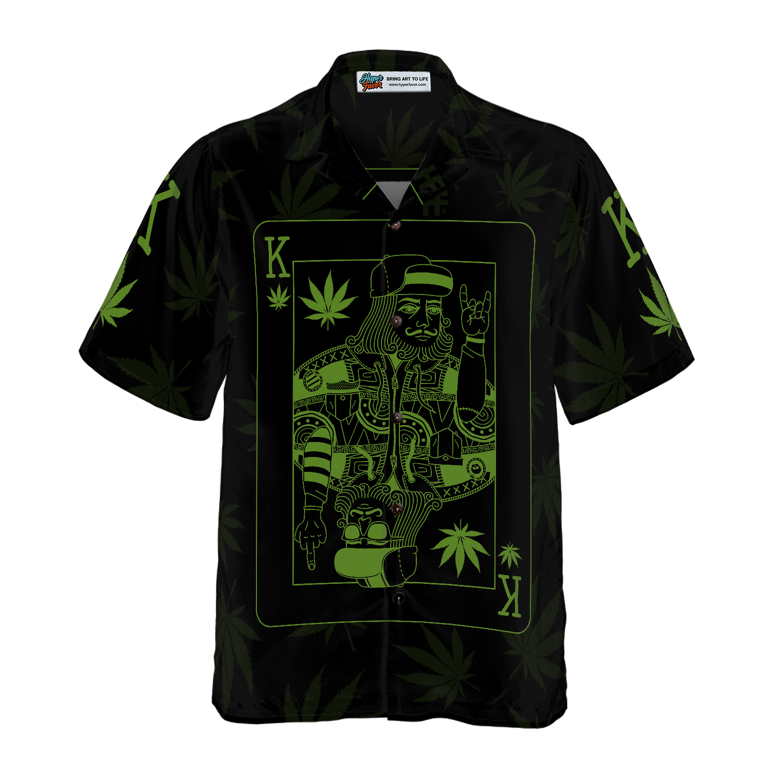 Dope Marijuana King Card Hawaiian Shirt